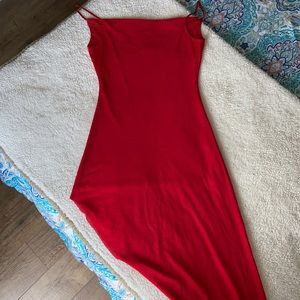Nasty Gal Red Asymmetric Dress
